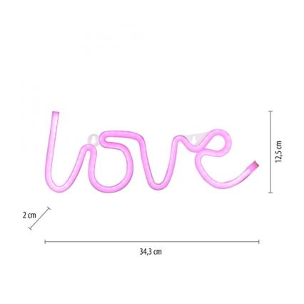 JUST LIGHT. 85021-87 - LED Neon-wanddecoratie NEON LED/6,5W/5V Love