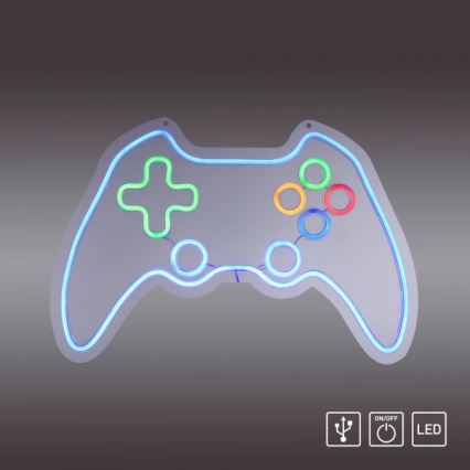 JUST LIGHT. 85022-70 - LED-neon muurdecoratie NEON LED/6,5W/5V voor gamers