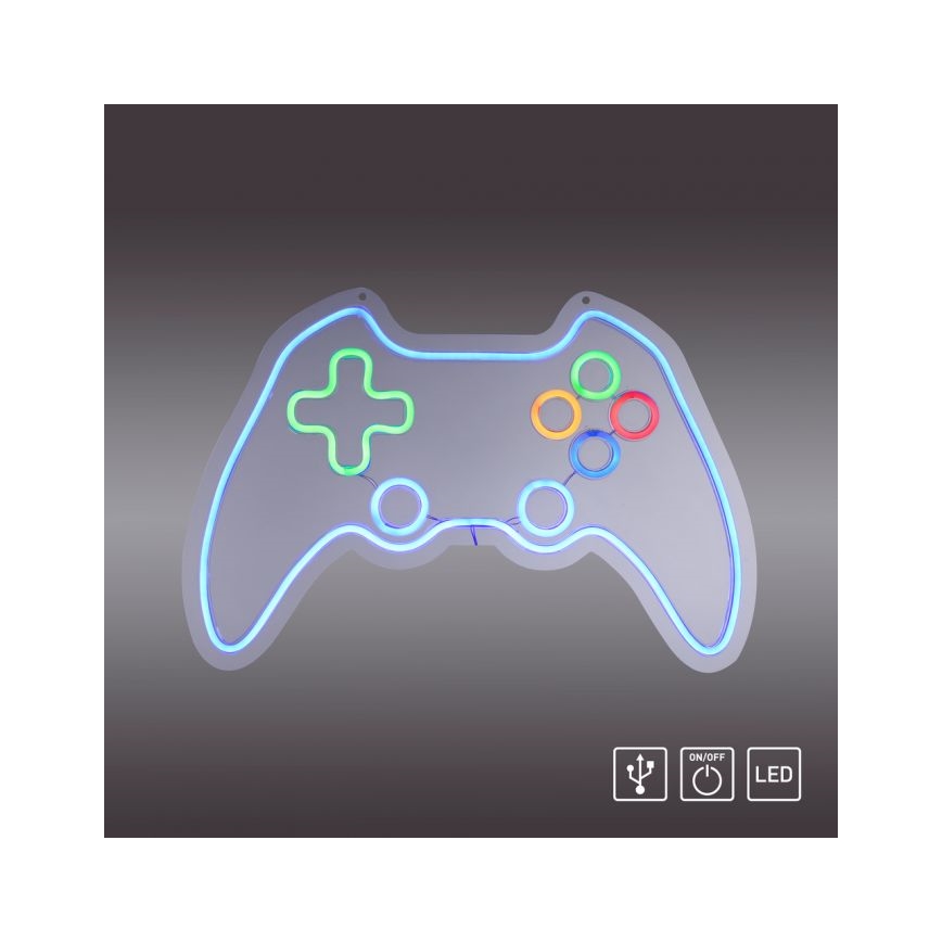 JUST LIGHT. 85022-70 - LED-neon muurdecoratie NEON LED/6,5W/5V voor gamers