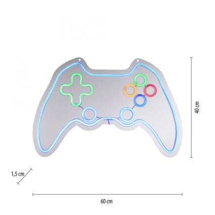 JUST LIGHT. 85022-70 - LED-neon muurdecoratie NEON LED/6,5W/5V voor gamers
