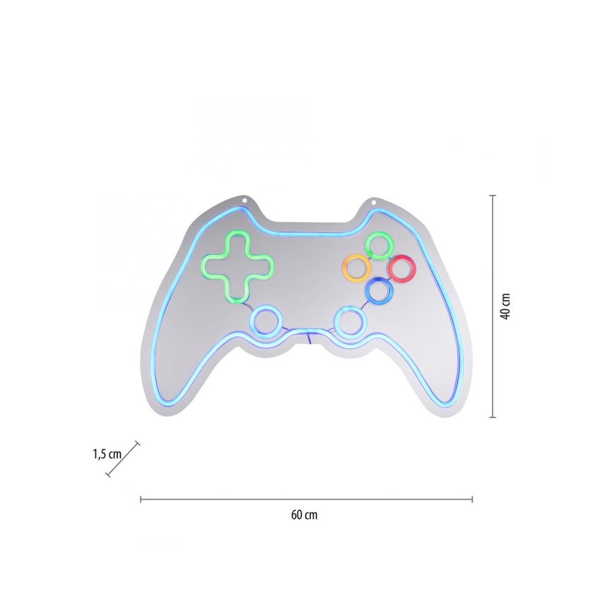 JUST LIGHT. 85022-70 - LED-neon muurdecoratie NEON LED/6,5W/5V voor gamers