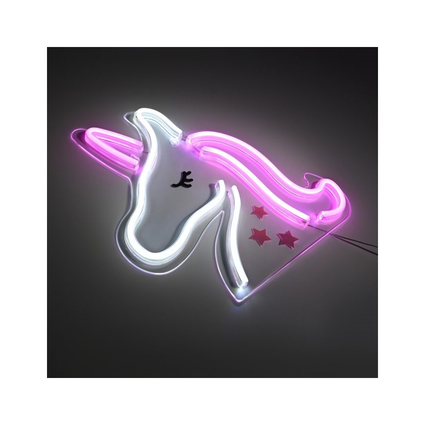JUST LIGHT. 85025-70 - LED Neon-wanddecoratie NEON LED/6,5W/5V eenhoorn