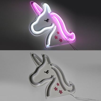 JUST LIGHT. 85025-70 - LED Neon-wanddecoratie NEON LED/6,5W/5V eenhoorn