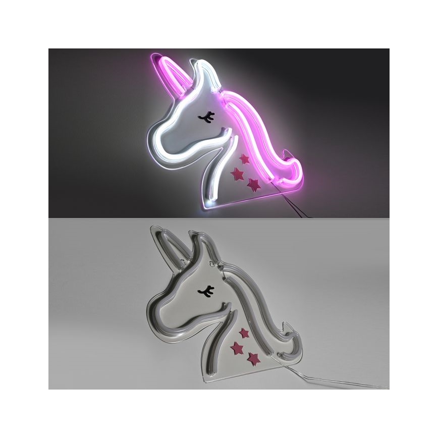 JUST LIGHT. 85025-70 - LED Neon-wanddecoratie NEON LED/6,5W/5V eenhoorn