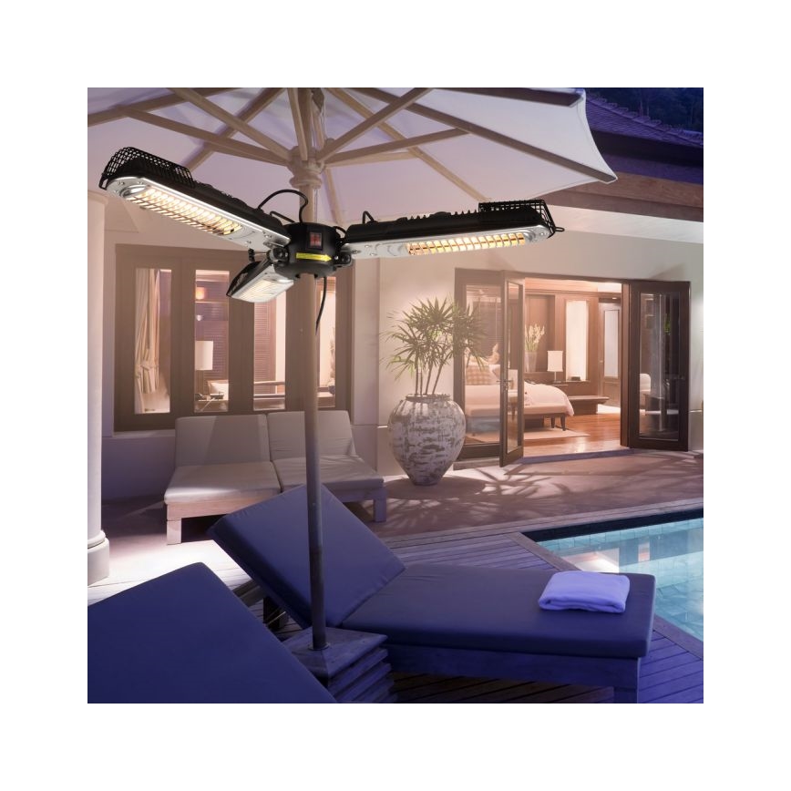 JUST LIGHT. 99513-18 - Verwarmingselement voor buiten GLOW 3x650W/1300W/2000W/230V IP34