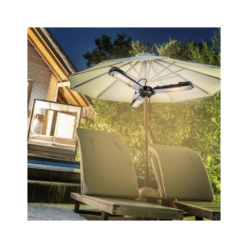 JUST LIGHT. 99513-18 - Verwarmingselement voor buiten GLOW 3x650W/1300W/2000W/230V IP34