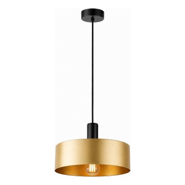 Kabelhanglamp HAKI 1xE27/60W/230V goud/zwart