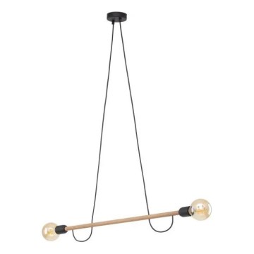 Kabelhanglamp HELIX 2xE27/15W/230V zwart/beige