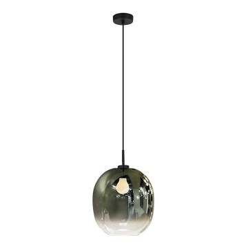 Kabelhanglamp MIRROR 1xE27/14W/230V rookgroen