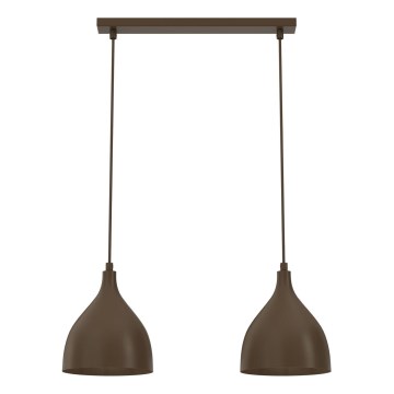 Kabelhanglamp NOAK CLASSIC 2xE27/15W/230V bruin