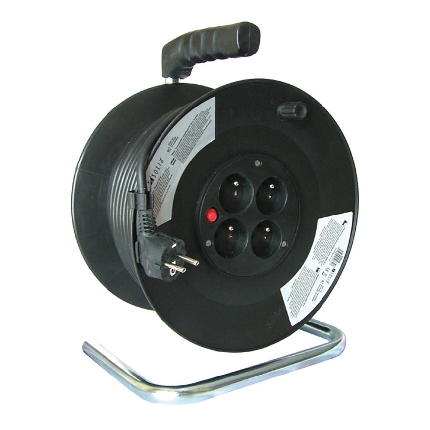 Kabelhaspel 50m zwart