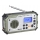 Kampeerradio met handdynamo, zonnepaneel en LED-zaklamp met powerbankfunctie 5V/3xAAA/2000 mAh IPX4 groen