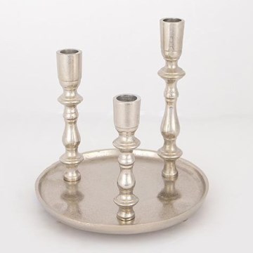 Kandelaar 20x19 cm zilver