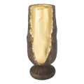 Kandelaar 25x11 cm goud/bruin