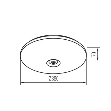 LED-plafondlamp met bewegings- en schemersensor FOGLER LED/24W/230V Ø 38 cm