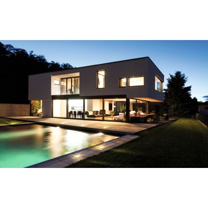 Oprijdbare LED buitengrondspot GORDO LED/1W/230V 9,5x9,5 cm IP67 RVS