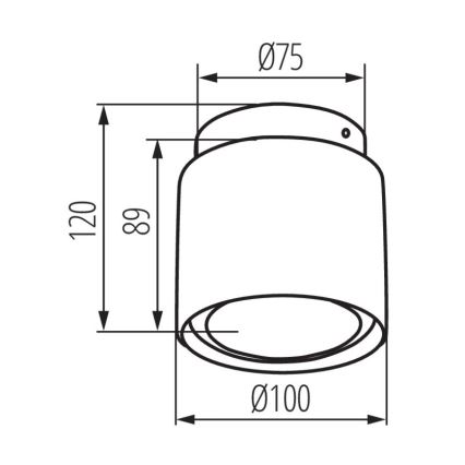 LED Plafond Spot SONOR 1xGU10/10W/230V + LED/4W zwart