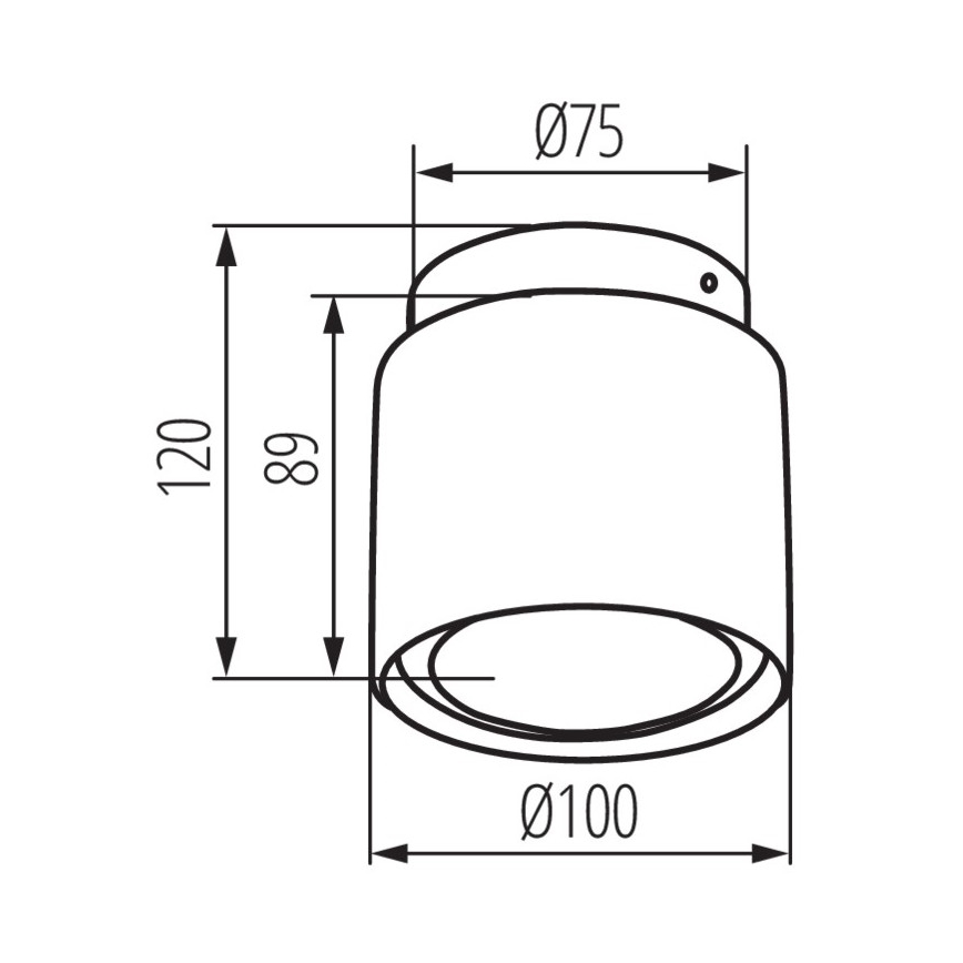 LED Plafond Spot SONOR 1xGU10/10W/230V + LED/4W zwart
