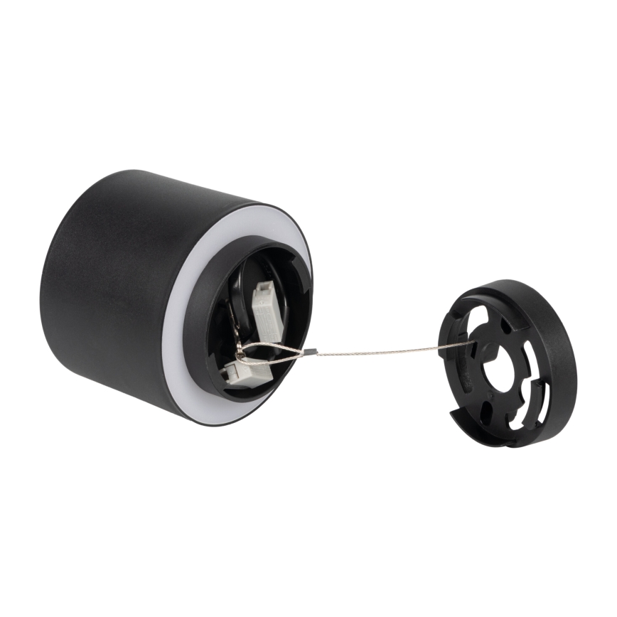 LED-spot SONOR LED/6W/230V 3000/4000/5700K + LED/1,5W 2200K Ø 9 cm zwart