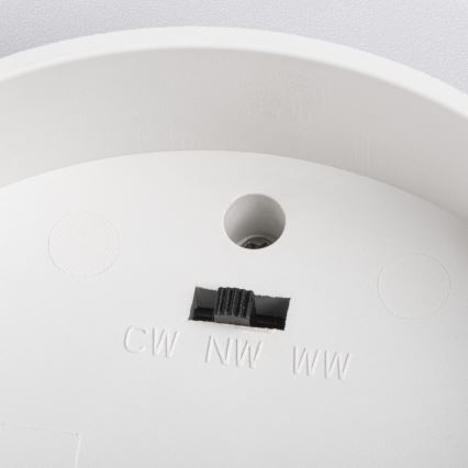 LED-spotlamp SONOR LED/12W/230V 3000/4000/5700K + LED/1,5W 2200K Ø 14 cm wit