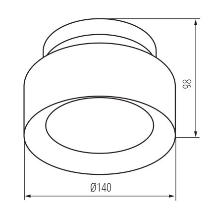 LED-spotlamp SONOR LED/12W/230V 3000/4000/5700K + LED/1,5W 2200K Ø 14 cm wit