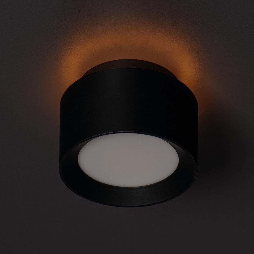 LED-spot SONOR LED/12W/230V 3000/4000/5700K + LED/1,5W 2200K Ø 14 cm zwart