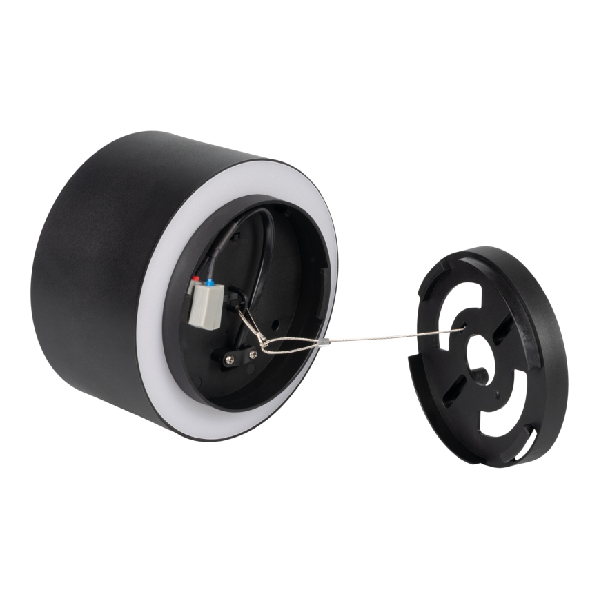 LED-spot SONOR LED/12W/230V 3000/4000/5700K + LED/1,5W 2200K Ø 14 cm zwart