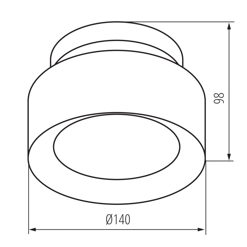 LED-spot SONOR LED/12W/230V 3000/4000/5700K + LED/1,5W 2200K Ø 14 cm zwart