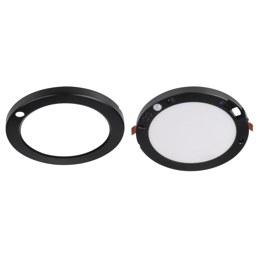 LED Plafond/Hangende plafondverlichting met bewegingssensor 2in1 ERGA LED/17W/230V 3000/4000/6500K zwart
