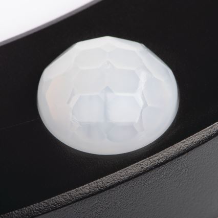 LED Plafond/Hangende plafondverlichting met bewegingssensor 2in1 ERGA LED/17W/230V 3000/4000/6500K zwart