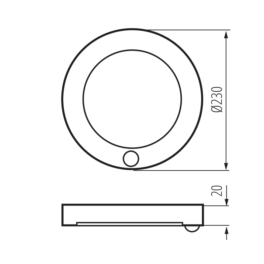 LED Plafond-/inbouwlamp met bewegingssensor 2-in-1 ERGA LED/17W/230V 3000/4000/6500K wit