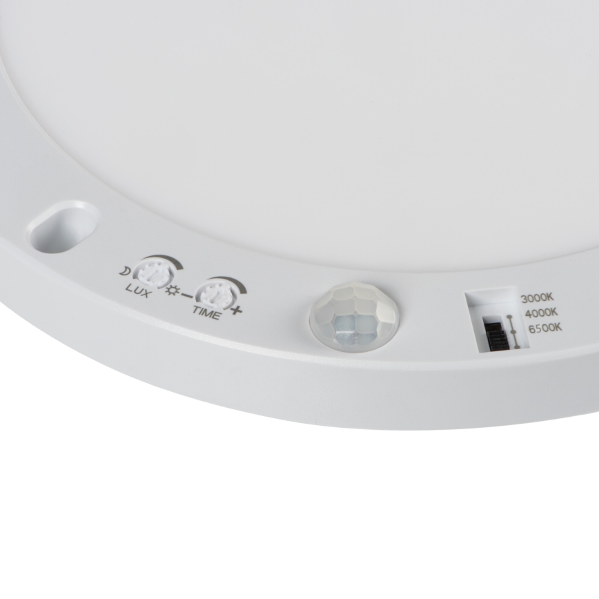 LED Plafond/Hangende plafondverlichting met bewegingssensor 2in1 ERGA LED/17W/230V 3000/4000/6500K wit