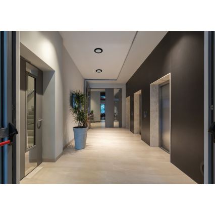 LED plafond/inbouwarmatuur 2-in-1 ERGA LED/17W/230V 3000/4000/6500K zwart