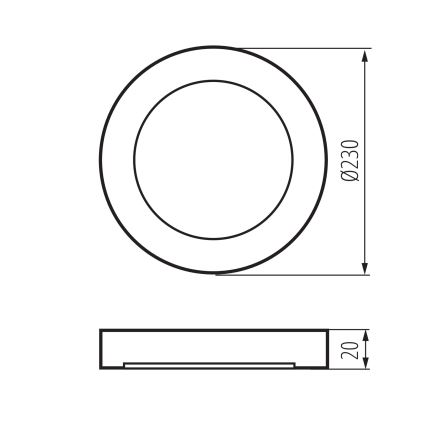 LED plafond-/inbouwarmatuur 2-in-1 ERGA LED/17W/230V 3000/4000/6500K wit