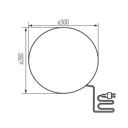 Buitenlamp STONO 1xE27/25W/230V diameter 30 cm IP65