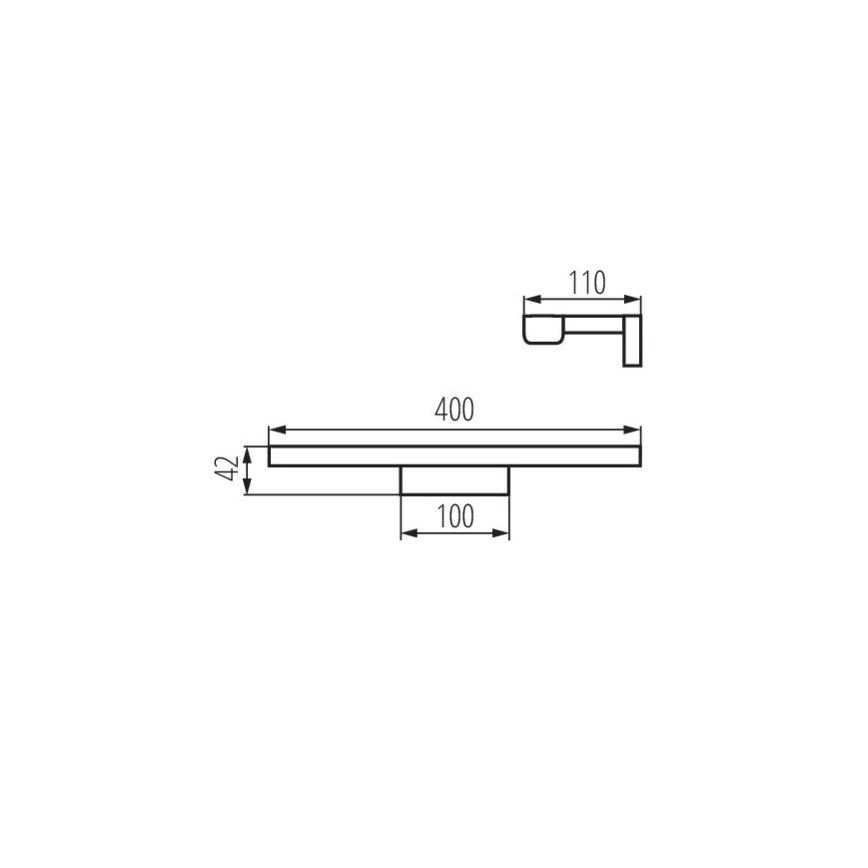LED Badkamerspiegelverlichting ASTEN LED/8W/230V IP44 glanzend chroom