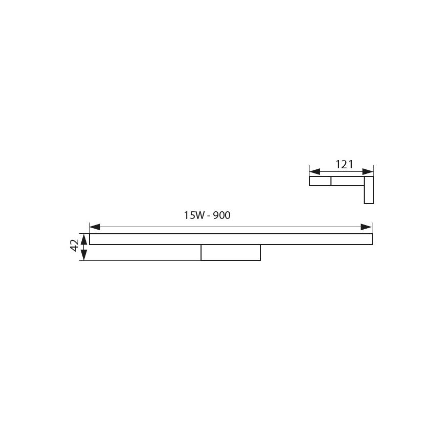 LED Badkamerspiegelverlichting ASTEN LED/15W/230V IP44 glanzend chroom