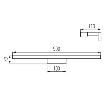 LED-badkamerspiegelverlichting ASTEN LED/15W/230V IP44 glanzend chroom