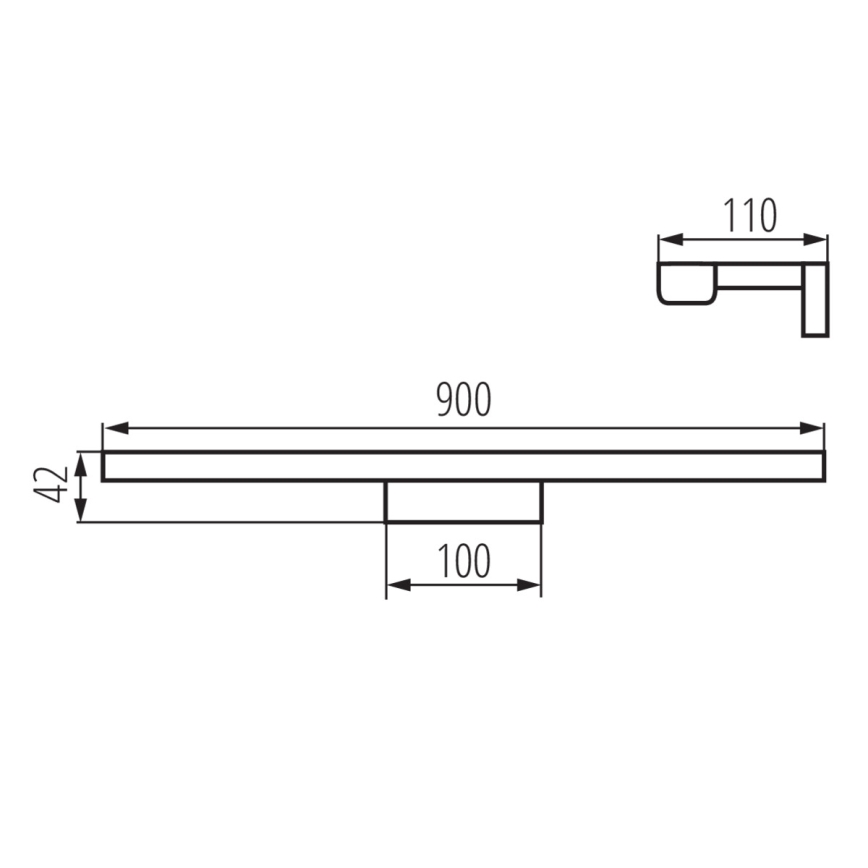 LED-badkamerspiegelverlichting ASTEN LED/15W/230V IP44 glanzend chroom