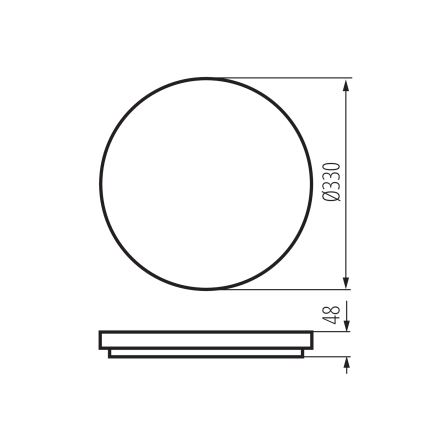 LED plafondlamp met bewegings- en schemersensor VARSO LED/22/30W/230V 3000/4000/6500K Ø 33 cm IP54