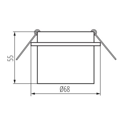 Inbouwspot SPAG GU10/35W zwart/goud