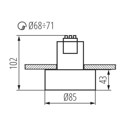 Inbouw Lamp MINI RITI 1xGU10/25W/230V wit