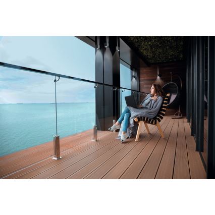 LED buitenwandlamp met bewegings- en schemersensor REKA LED/7W/230V IP54 antraciet rond