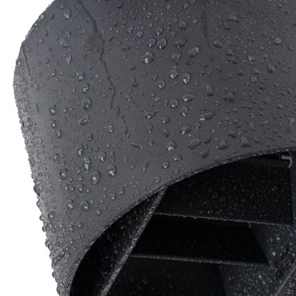 LED buitenwandlamp met bewegings- en schemersensor REKA LED/7W/230V IP54 antraciet rond