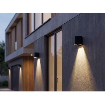 LED zonne-wandlamp met sensor REKA LED/6W/3,7V 1800 mAh 3000/4000/6500K IP65 zwart