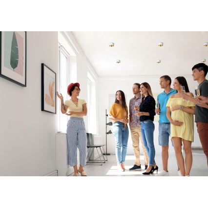 Inbouwspot GOVIK GU10/10W wit/goud