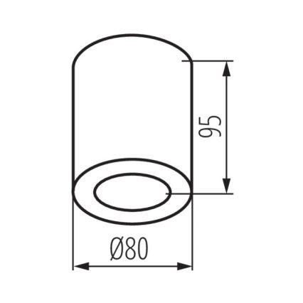 Kanlux 29242 - Badkamer plafondlamp SANI 1xGU10/10W/230V IP44 mat chroom