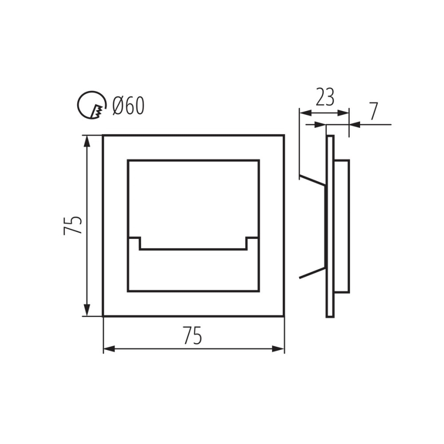 LED-wandlamp voor trappen SABIK MINI LED/0,8W/12V 3000K