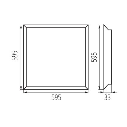 LED-paneel voor systeemplafond BAREV LED/36W/230V 4000K 60x60 cm
