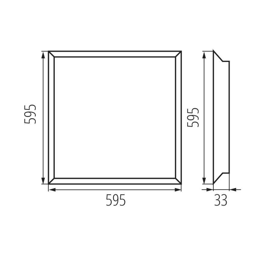 LED-paneel voor systeemplafond BAREV LED/36W/230V 4000K 60x60 cm